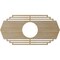 Ekena Millwork Chrysler Wood Fretwork Pierced Ceiling Medallion, Hickory, 18"W x 9"H x 4 3/4"ID x 3/8"T CMWP18X09X0375CSHI - alternate 2